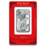 1 Ounce PAMP Silver Lunar Monkey bar