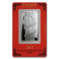 1 Ounce PAMP Silver Lunar Snake bar