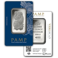 1 Ounce PAMP Fortuna Rhodium Bar