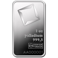 1 Oz Valcambi Palladium Bar