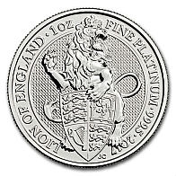 1 Ounce Queen's Beasts 2017 Platinum Bullion Coin - Lion Series