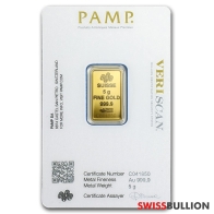 5 Gram PAMP Fortuna Gold Bar