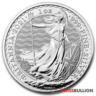 1 Ounce 2021 Silver British Britannia Coin