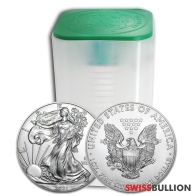 Tube of 20 x 1 Ounce 2021 Silver Eagle Coin