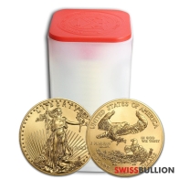 Tube of 20 x 1 Ounce 2021 Gold American Eagle
