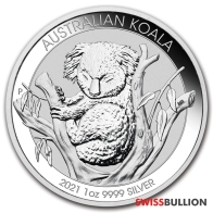 1 Ounce 2021 Silver Koala Coin