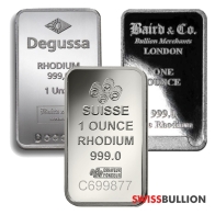 1 Ounce Rhodium Bar 