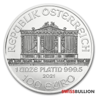 1 Ounce 2021 Platinum Austrian Philharmonic Coin