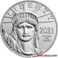 1 Ounce 2021 Platinum American Eagle Coin
