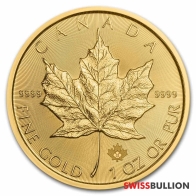 1 Ounce 2022 Maple Leaf Gold Coin