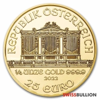2022 Austrian 1/4 Ounce Philharmonic Gold Coin