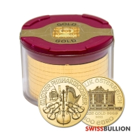 Tube of 10 x 1 Ounce 2022 Gold Philharmonics