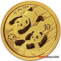 2022 Chinese Panda 1 Gram Gold Coin