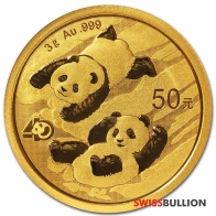 2022 Chinese Panda 3 Gram Gold Coin