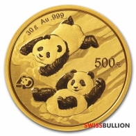 2022 Chinese Panda 30 Gram Gold Coin