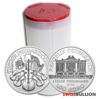 Tube of 20 x 2022 Silver 1 Ounce Philharmonics