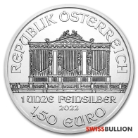 1 Ounce 2022 Silver Austrian Philharmonic Coin