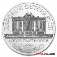 1 Ounce 2022 Platinum Austrian Philharmonic Coin
