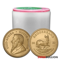 Tube of 10 x 2022 Gold 1 Ounce Gold Krugerrand