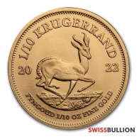 2022 1/10 Ounce Krugerrand Gold Coin