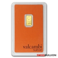 1 Gram Valcambi Gold bar