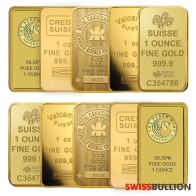 Wholesale 10 x 1 Ounce Gold Bar