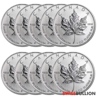 Wholesale 10 x 1 Oz Platinum Maple Leaf Coin