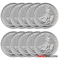 Wholesale 10 x 1 Ounce Platinum Britannias