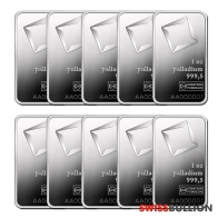 Wholesale 10 x 1 Oz Valcambi Palladium Bar