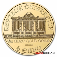 2023 Austrian 1/25 Ounce Philharmonic Gold Coin