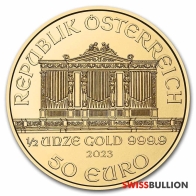 2023 Austrian 1/2 Ounce Philharmonic Gold Coin