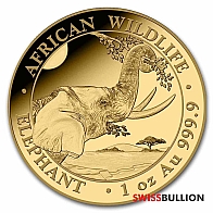 1 Ounce 2023 Somalian Elephant Gold Coin