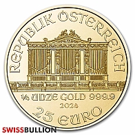 2024 Austrian 1/4 Ounce Philharmonic Gold Coin