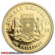 1/10 Ounce 2024 Somalian Elephant Gold Coin