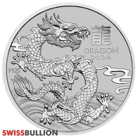 1 Ounce 2024 Platinum Year of the Dragon Coin