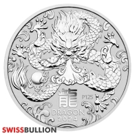 1 Ounce 2024 Silver Lunar Year of the Dragon Coin