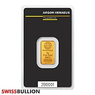 5 Gram Argor Heraeus Kinebar Gold Bar