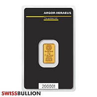 2 Gram Argor Heraeus Gold Kinebar