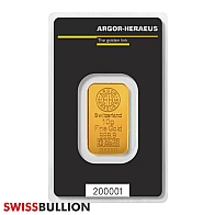 10 Gram Argor Heraeus Kinebar Gold Bar