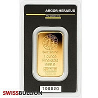 1 Ounce Argor Heraeus Gold Bar